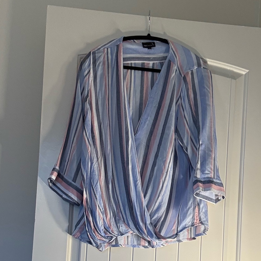Jones New York Multicolor Striped Top